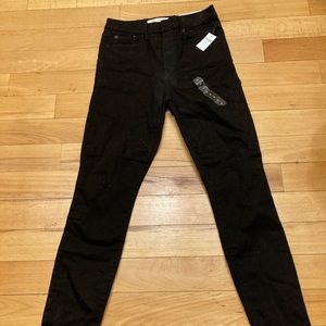 GAP black stretch super high rise skinny stretch jeans size 28 NWT